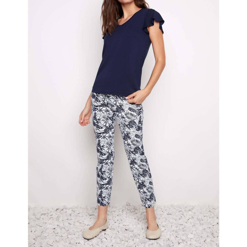 NEW UP! soft stream ankle pants in cabo print